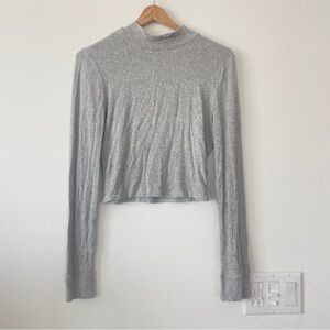 Abercrombie Grey Mockneck Long Sleeve Women's Top